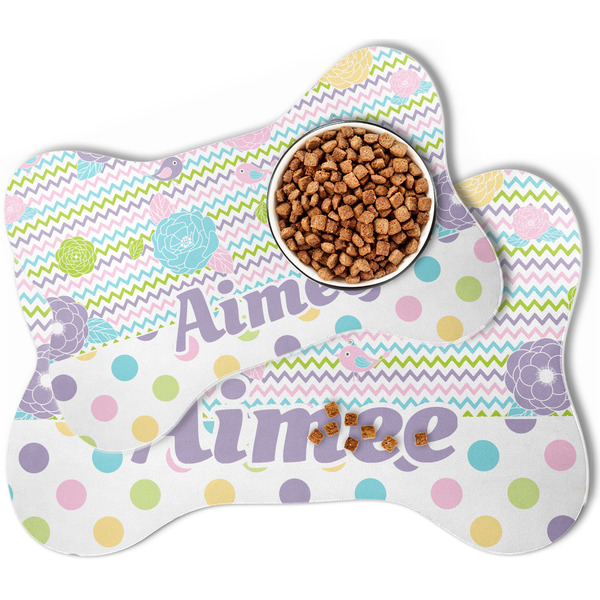 Girly Girl Bone Shaped Dog Mats - MAIN