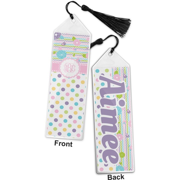 Girly Girl Bookmark with tassel - Front and Back