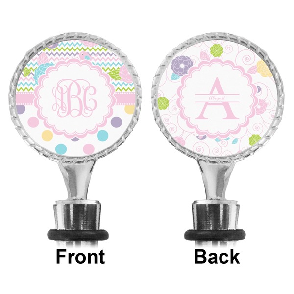 Girly Girl Bottle Stopper - Front and Back
