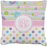 Girly Girl Faux-Linen Throw Pillow 16" (Personalized)