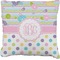 Girly Girl Faux-Linen Throw Pillow 16" (Personalized)