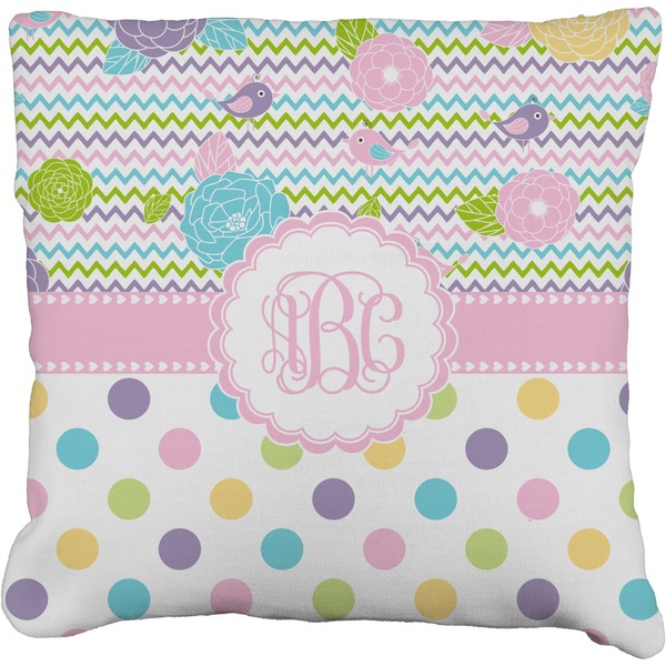 Custom Girly Girl Faux-Linen Throw Pillow 20" (Personalized)