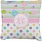 Girly Girl Faux-Linen Throw Pillow 20" (Personalized)