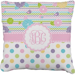 Girly Girl Faux-Linen Throw Pillow 26" (Personalized)