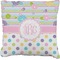 Girly Girl Faux-Linen Throw Pillow 26" (Personalized)