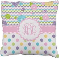 Girly Girl Faux-Linen Throw Pillow (Personalized)