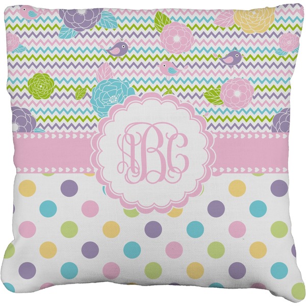 Custom Girly Girl Faux-Linen Throw Pillow (Personalized)