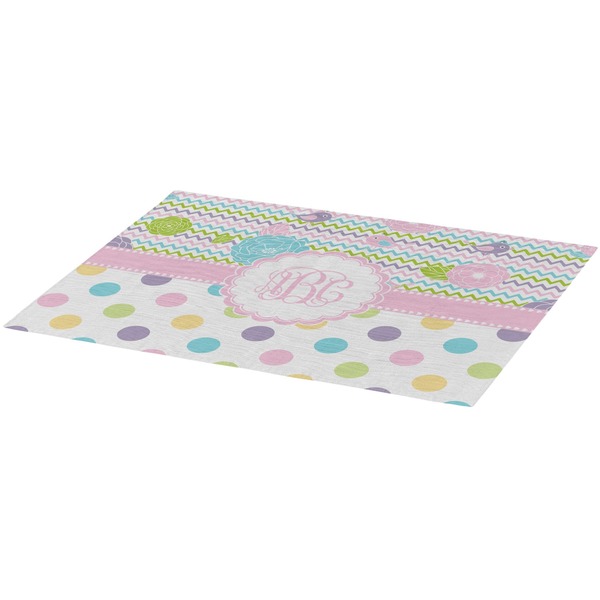 Girly Girl Burlap Placemat (Angle View)