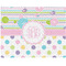 Girly Girl Woven Fabric Placemat - Twill w/ Monogram
