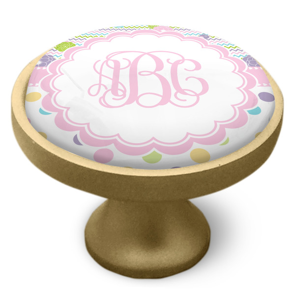 Girly Girl Cabinet Knob - Gold - Side