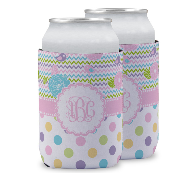 Custom Girly Girl Can Cooler (12 oz) w/ Monogram