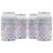 Girly Girl Can Cooler (12 oz) - Set of 4 w/ Monogram