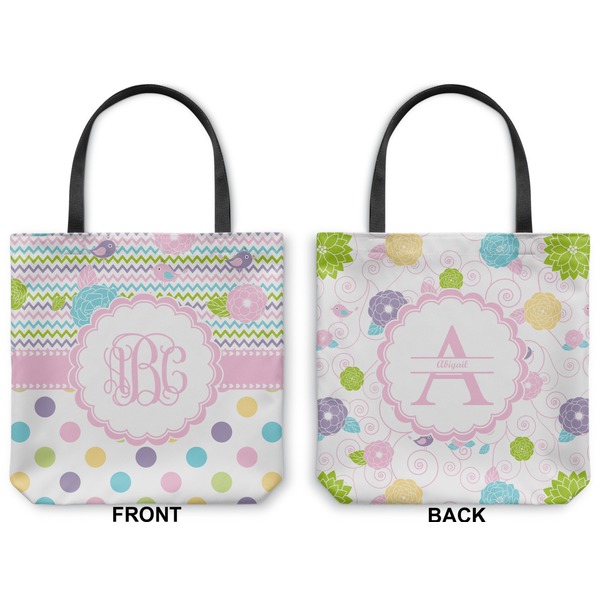 Girly Girl Canvas Tote - Front and Back