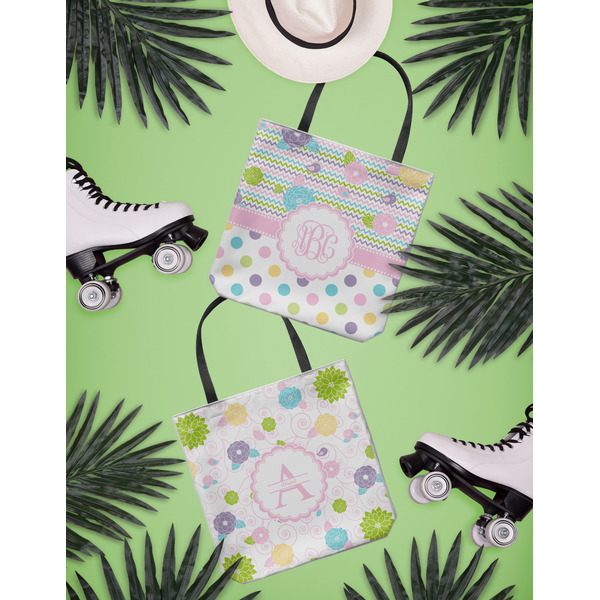 Girly Girl Canvas Tote Lifestyle Front and Back- 13x13