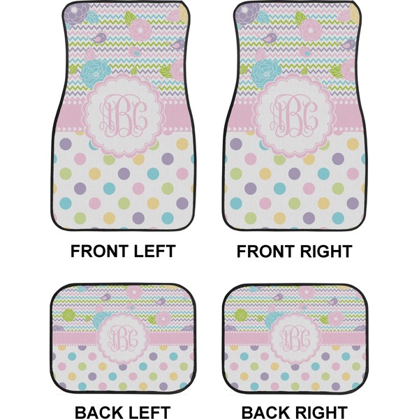 Girly Girl Car Floor Mats Set (2F + 2B)