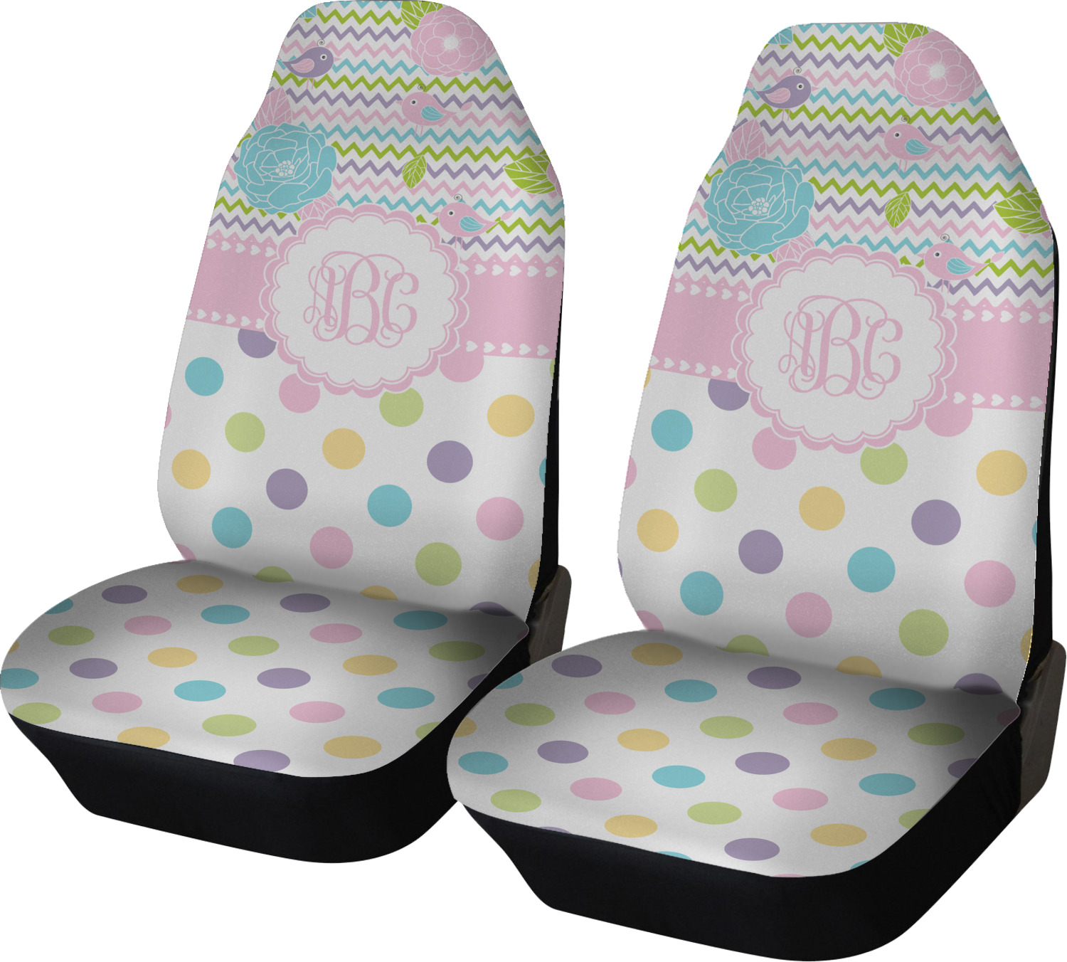 Girly Girl Car Seat Covers Set Of Two Personalized