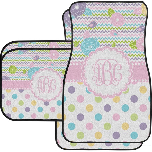 Custom Girly Girl Car Floor Mats Set - 2 Front & 2 Back (Personalized)