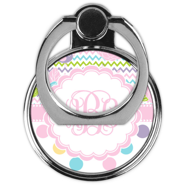 Girly Girl Cell Phone Ring Stand & Holder - Front (Collapsed)