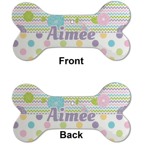 Girly Girl Ceramic Flat Ornament - Bone Front & Back (APPROVAL)