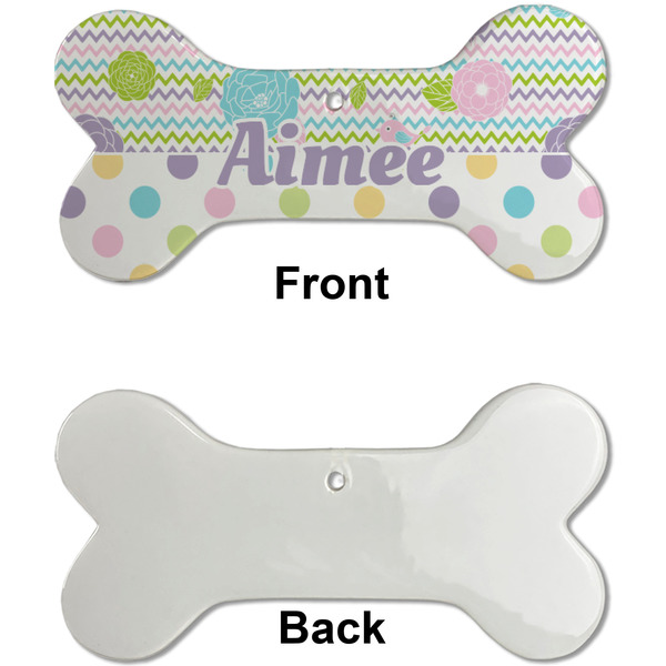 Girly Girl Ceramic Flat Ornament - Bone Front & Back Single Print (APPROVAL)