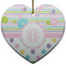 Girly Girl Ceramic Flat Ornament - Heart (Front)