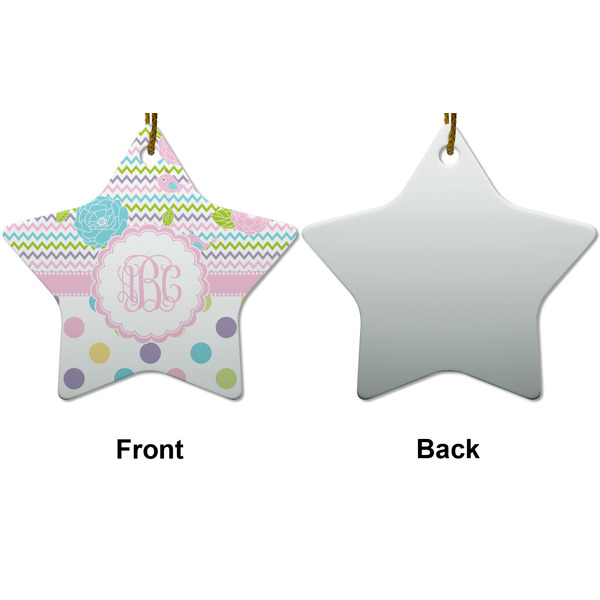 Girly Girl Ceramic Flat Ornament - Star Front & Back (APPROVAL)