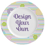 Girly Girl Ceramic Dinner Plates (Set of 4) (Personalized)