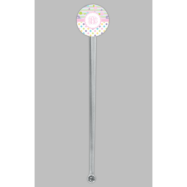 Girly Girl Clear Plastic 7" Stir Stick - Round - Single Stick