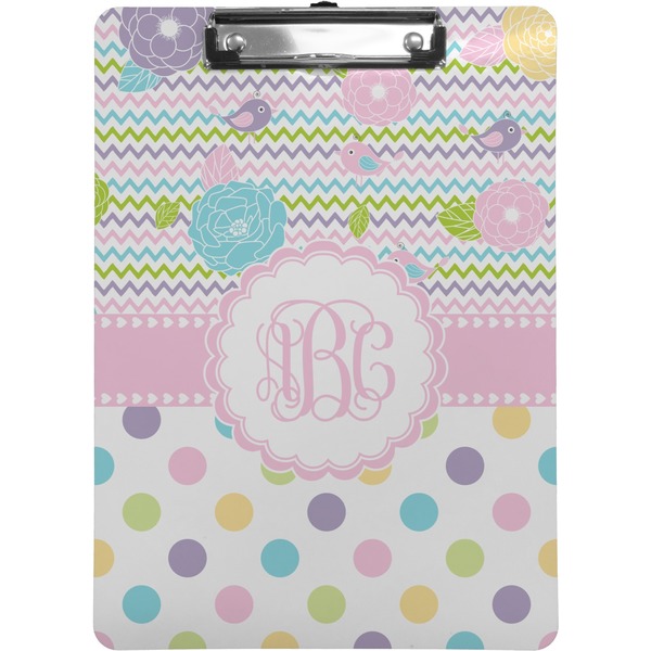 Custom Girly Girl Clipboard (Letter Size) (Personalized)