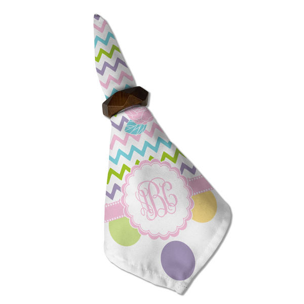 Girly Girl Cloth Napkins - Personalized Dinner (Folded in Ring) (MAIN)