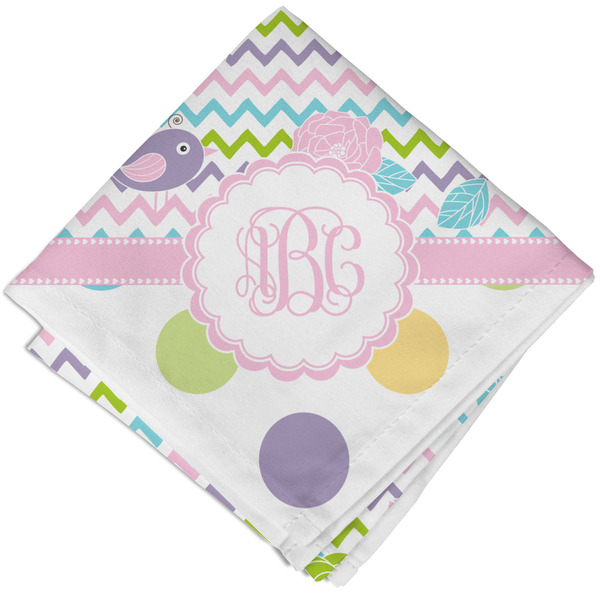 Custom Girly Girl Cloth Napkin w/ Monogram