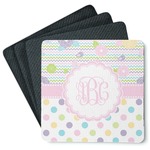 Girly Girl Square Rubber Backed Coasters - Set of 4 (Personalized)