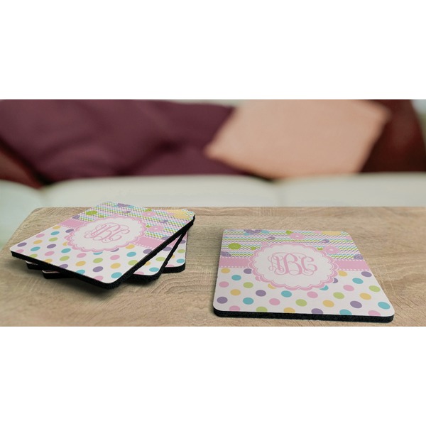 Girly Girl Coaster Rubber Back - On Coffee Table