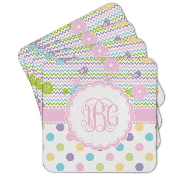 Custom Girly Girl Cork Coaster - Set of 4 w/ Monogram