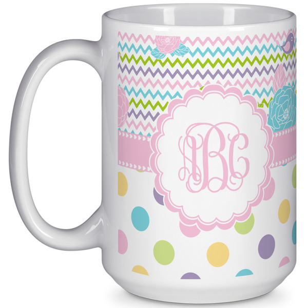 Custom Girly Girl 15 Oz Coffee Mug - White (Personalized)