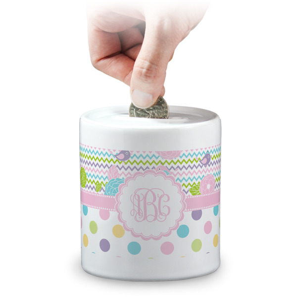 Custom Girly Girl Coin Bank (Personalized)