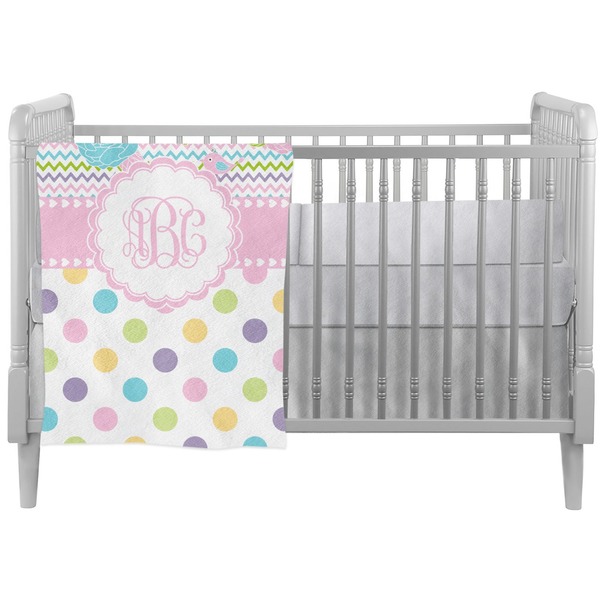 Custom Girly Girl Crib Comforter / Quilt (Personalized)