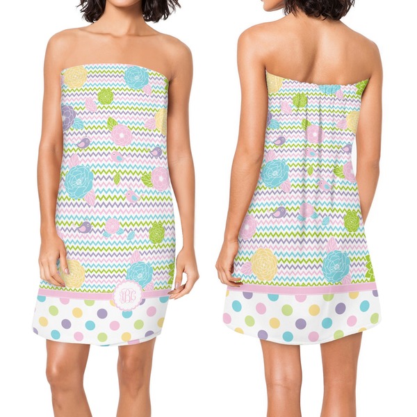 Girly Girl Custom Bath Wrap - Front & Back View