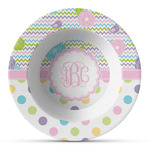 Girly Girl Plastic Bowl - Microwave Safe - Composite Polymer (Personalized)