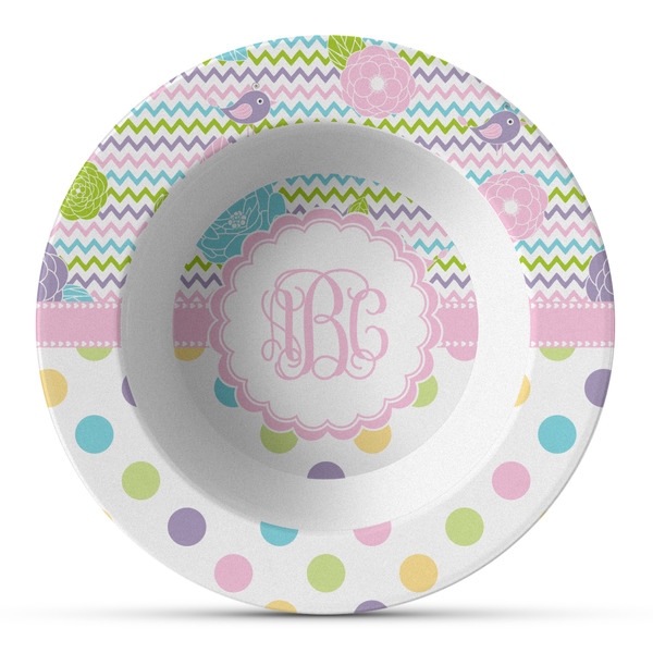 Custom Girly Girl Plastic Bowl - Microwave Safe - Composite Polymer (Personalized)