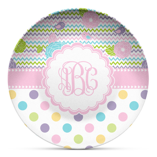 Custom Girly Girl Microwave Safe Plastic Plate - Composite Polymer (Personalized)