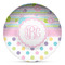 Girly Girl Microwave Safe Plastic Plate - Composite Polymer (Personalized)