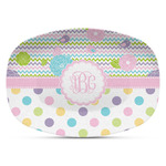 Girly Girl Plastic Platter - Microwave & Oven Safe Composite Polymer (Personalized)