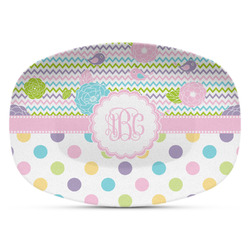 Girly Girl Plastic Platter - Microwave & Oven Safe Composite Polymer (Personalized)
