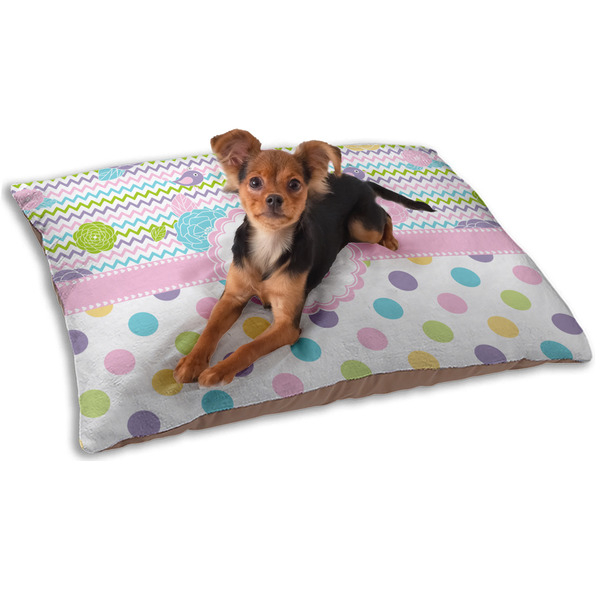 Custom Girly Girl Dog Bed - Small w/ Monogram