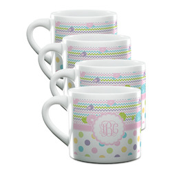 Girly Girl Double Shot Espresso Cups - Set of 4 (Personalized)
