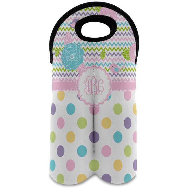 Custom Girly Girl Wine Tote Bag (2 Bottles) (Personalized)