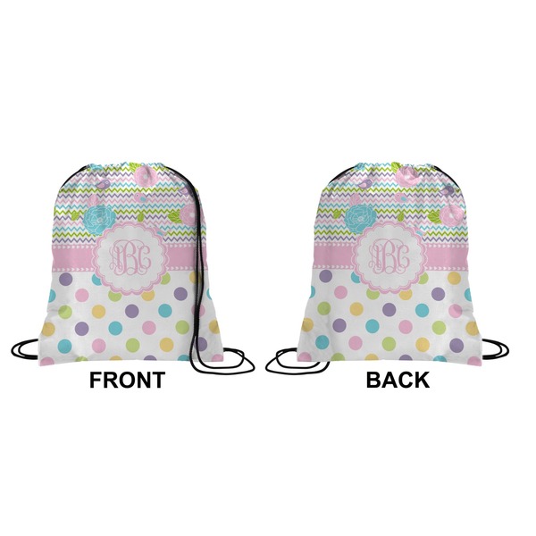 Girly Girl Drawstring Backpack Front & Back Medium