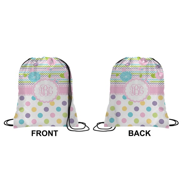 Girly Girl Drawstring Backpack Front & Back Small