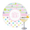 Girly Girl Printed Drink Topper (Personalized)